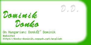 dominik donko business card